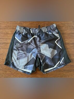 SALOMON Mens Size Large L Inner Liner Running Shorts With Pockets Drawstring